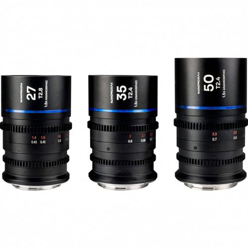 Laowa Nanomorph S35 Prime 3-Lens Bundle (27mm, 35mm, 50mm) (Blue) Arri PL (Default) + EF objektív szett
