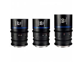   Laowa Nanomorph S35 Prime 3-Lens Bundle (27mm, 35mm, 50mm) (Blue) Sony E objektív szett