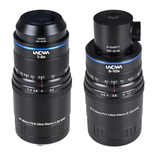 Laowa Aksen 2-Lens Bundle 45mm f/2.8 és 17.5mm f/1.7 objektívvel, koaxiális megvilágítású verzió (Canon RF)