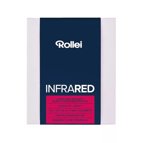 Rollei Infrared 10x12 cm fekete-fehér negatív síkfilm, 25 lapos csomag