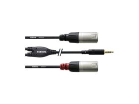   Cordial CFY 1.8 WMM Y-Adapter kábel, 3,5mm-es jack - 2DB XLR Male 1,8m
