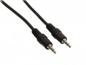   Valueline jack sztereó hangkábel 3,5 mm apa – 3,5 mm apa 0,5 m fekete