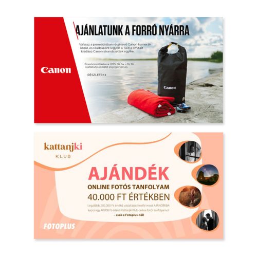 Canon ajándékcsomag + Kattanjki Klub online fotós kurzus - 40.000Ft értékű kupon