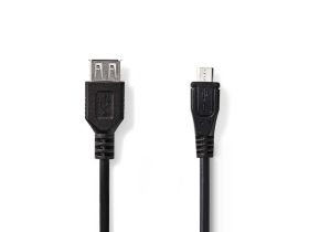 Valueline USB 2.0 Micro B apa - A anya 0,2m kábel