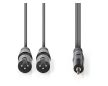 Valueline 2X XLR audio kábel 3PIN Male-3,5mm Male 1,5M