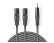 Valueline 2X XLR Audio kábel 3 tűs apa - 3,5mm apa 3m