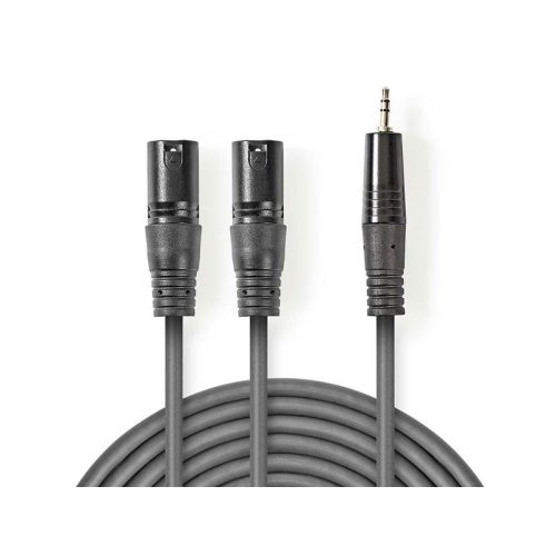 Valueline 2X XLR Audio kábel 3 tűs apa - 3,5mm apa 3m