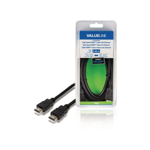 Valueline nagysebességű HDMI - HDMI Ethernettel 3m