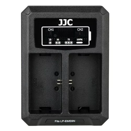 JJC DCH-E6T USB Dual battery charger