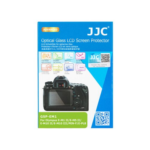 JJC GSP-EM1 üveg LCD védő Olympus E-M1 Mark III, E-M1X, E-M1, E-M1 Mark II, E-M10, E-M10 MARK II, PEN-F, E-P5 E-PL7, E-M5 MARK II)