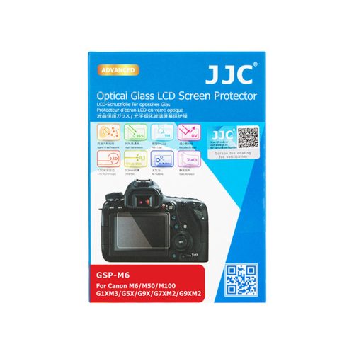 JJC GSP-M6 LCD védő üveg (Canon EOS M6, M6 MarkII, EOS M100, PowerShot G9 X MarkII, G7 X MarkII, G5 X, G9 X, G1X Mark III, EOS M50, G5X MarkII)