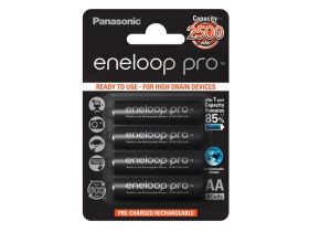   Panasonic Eneloop Pro 4 x 2500 mAh AA újracsomagolt akkumulátor