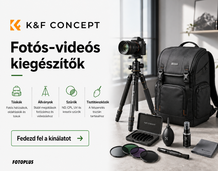 K&F Concept fotós-videós felszerelések - állványok, szűrők, táskák, tisztítók | Fotoplus