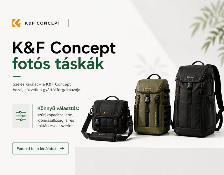 K&F Concept fotós-videos táskák – hátizsákok és oldaltáskák szűrhető kínálattal