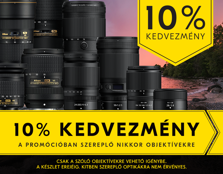 Nikon azonnali kedvezmény! - Nikon objektívekre - 2023. szeptember 18. éjfélig!