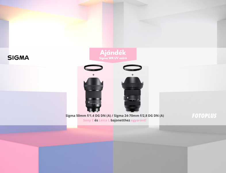 Ajándék szűrő Sigma objektívekhez - Itt a Fotoplus-nál! 