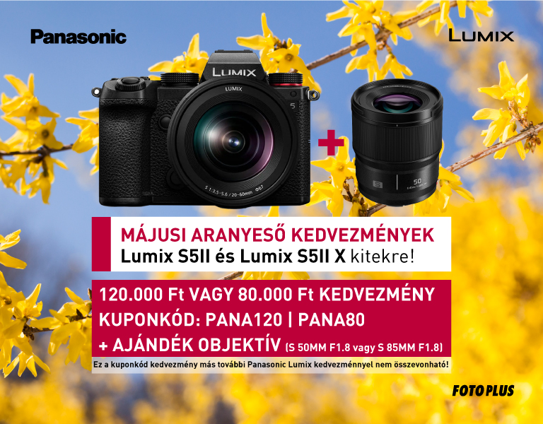 Lumix S5II / S5II X Tavaszi Aranyeső Akció - Itt a Fotoplus-nál!