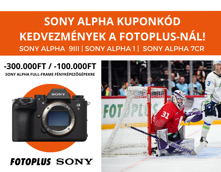 Kuponkód kedvezmények Sony Alpha 1 / Alpha 9III fényképezőgépekre  - Itt a Fotoplus-nál!