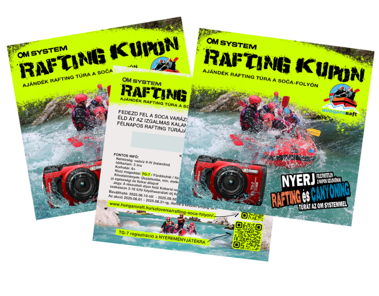 OM System TG-7 nyári promóció – rafting élmény ajándékba minden vásárlónak!