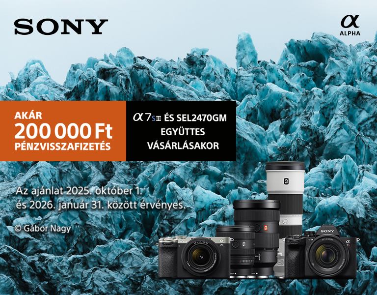 Sony Téli Pénzvisszatérítési Akció 2025/26 | a Fotoplus-nál!