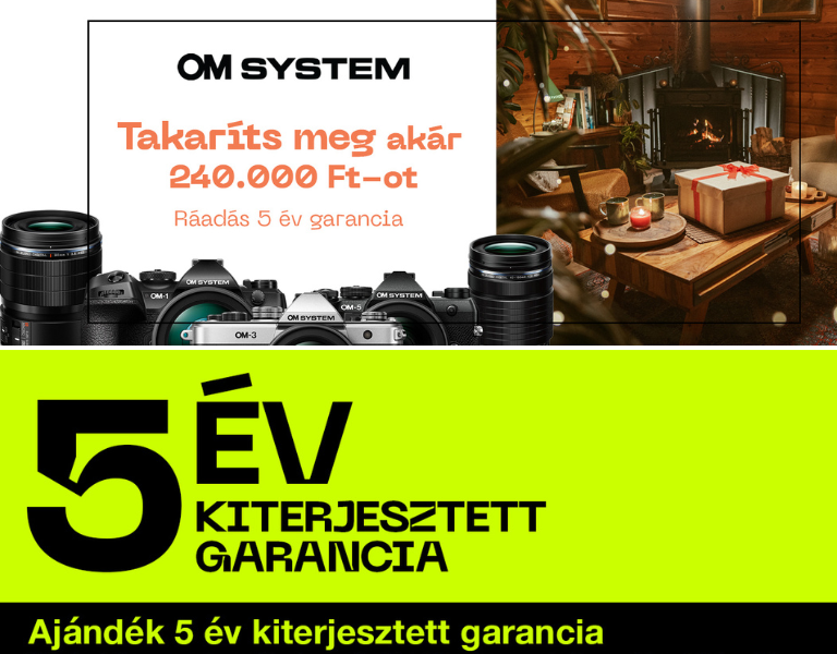 OM System Téli Pénzvisszatérítés 2025 és 5 év garancia | Itt a Fotoplus-nál!