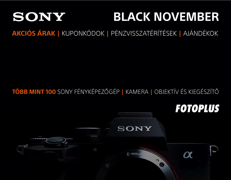 Sony Black November Akció + akár Sony Téli Pénzvisszatérítés | Itt a Fotoplus-nál!