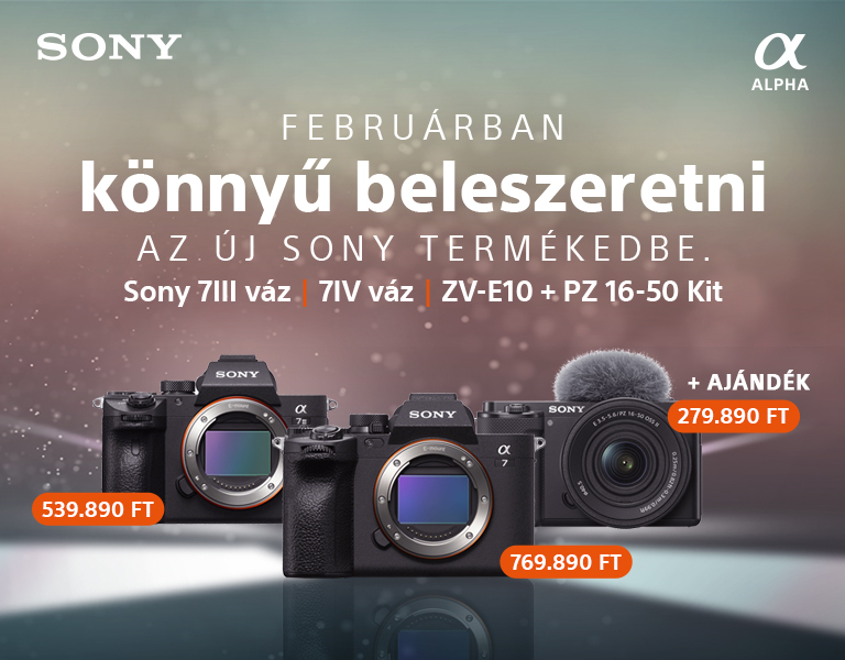 Sony Februári Ajánlatok | Itt a Fotoplus-nál!