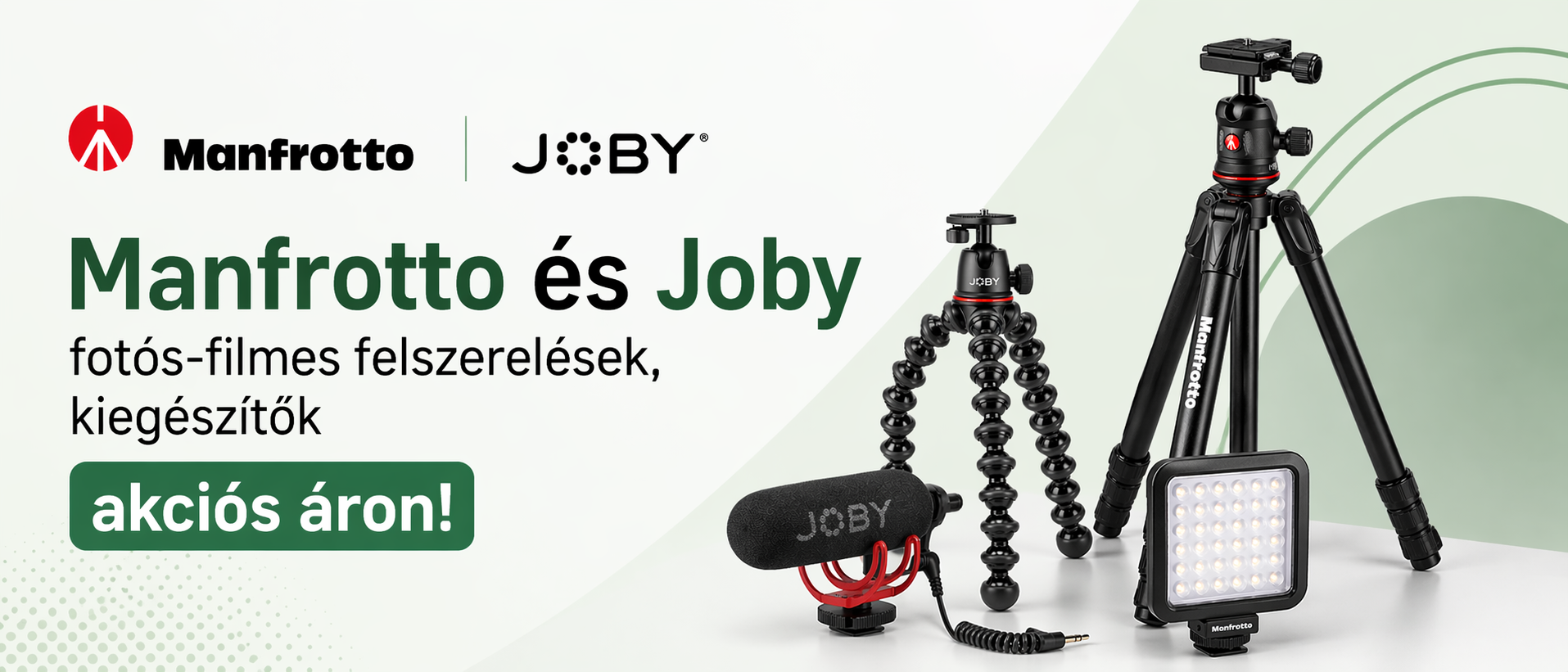 Manfrotto és Joby akciós termékek a Fotoplusnál