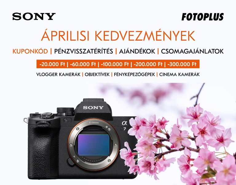 Sony Áprilisi Kuponkódok és Nyári Pénzvisszatérítés 2026 |  Plusz Fotoplus előnyök! 