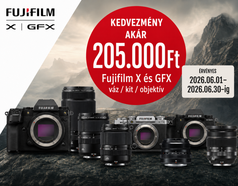 Fujifilm akció – kedvezmények fényképezőgépekre és objektívekre a Fotoplus-nál!