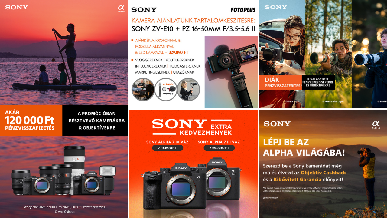 Sony májusi akciók a Fotoplusnál
