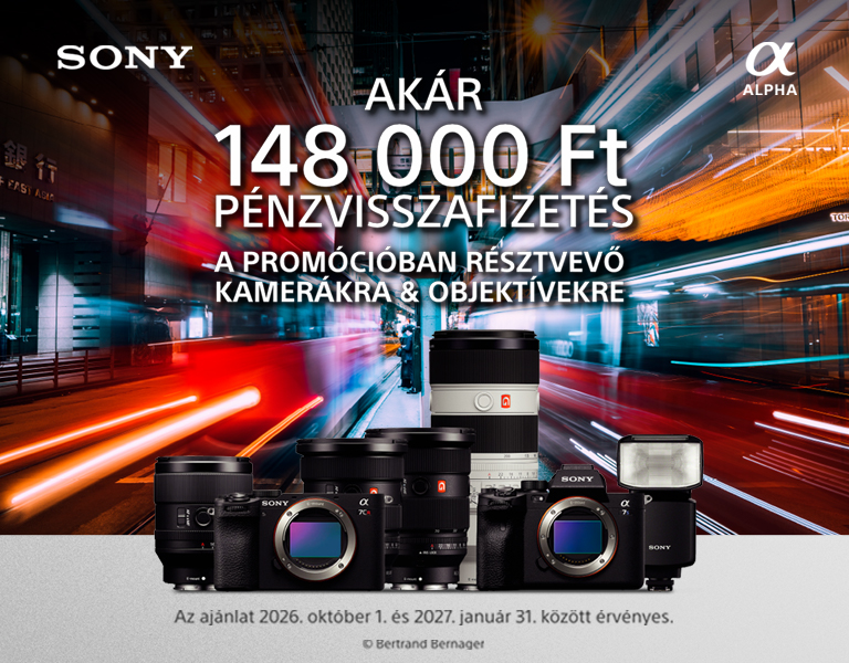 Sony Téli Pénzvisszatérítési Akció 2026/2027 | FOTOPLUS