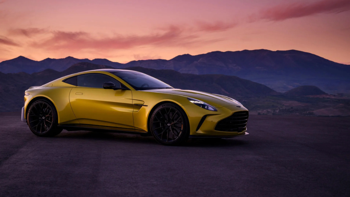 Aston Martin Vantage sportkupé illusztráció