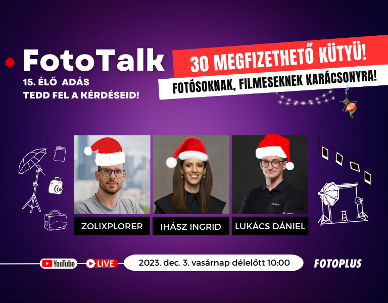 FotoTalk 15. (ÉLŐ): 30 MEGFIZETHETŐ FOTÓS KÜTYŰ FOTÓSOKNAK AJÁNDÉKBA - Karácsonyi különkiadás!